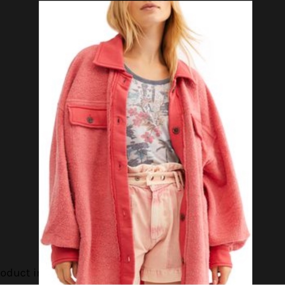 COPY - Free people Ruby jacket. Pinkish red color.